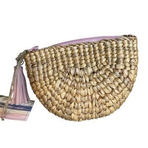 Sea & Grass Small Woven Rattan Clutch Bag